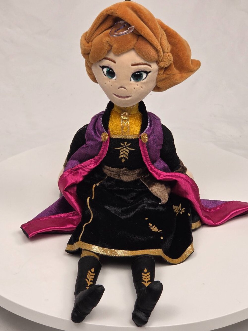 Ty Sparkle Disney Frozen Anna Plush 16” Doll Stuffed Princess Dress Cape Toy